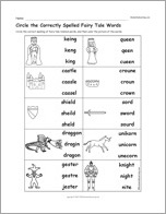 Search result: 'Circle the Correctly Spelled Fairy Tale Words'