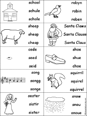 Multiple Choice Spelling -  Dolch Nouns