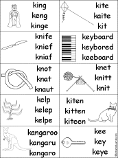 spelling k Words