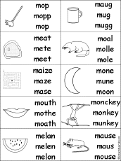 spelling m Words