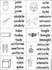 Multiple Choice Spelling -  Words