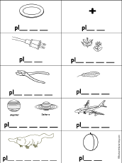 Search result: 'Fill in Missing Letters in Words Starting With Consonant Blends and Digraphs: PL -'