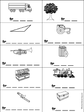 Missing Letters in Words Starting With Consonant Blends