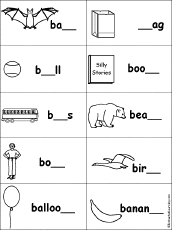 Fill in Missing Letters in B Words