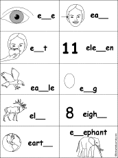 Fill in Missing Letters in E Words