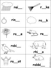 Search result: 'Fill in Missing Letters in Words that Start with R'