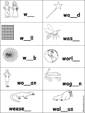 Fill in Missing Letters in W Words