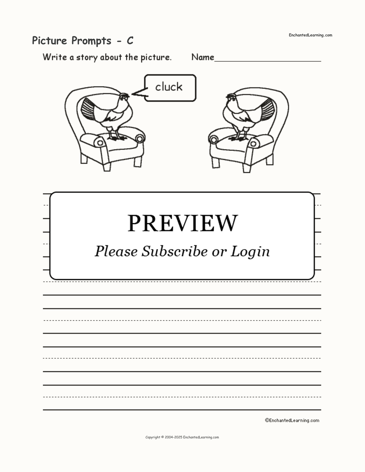 Picture Prompts - C interactive worksheet page 1