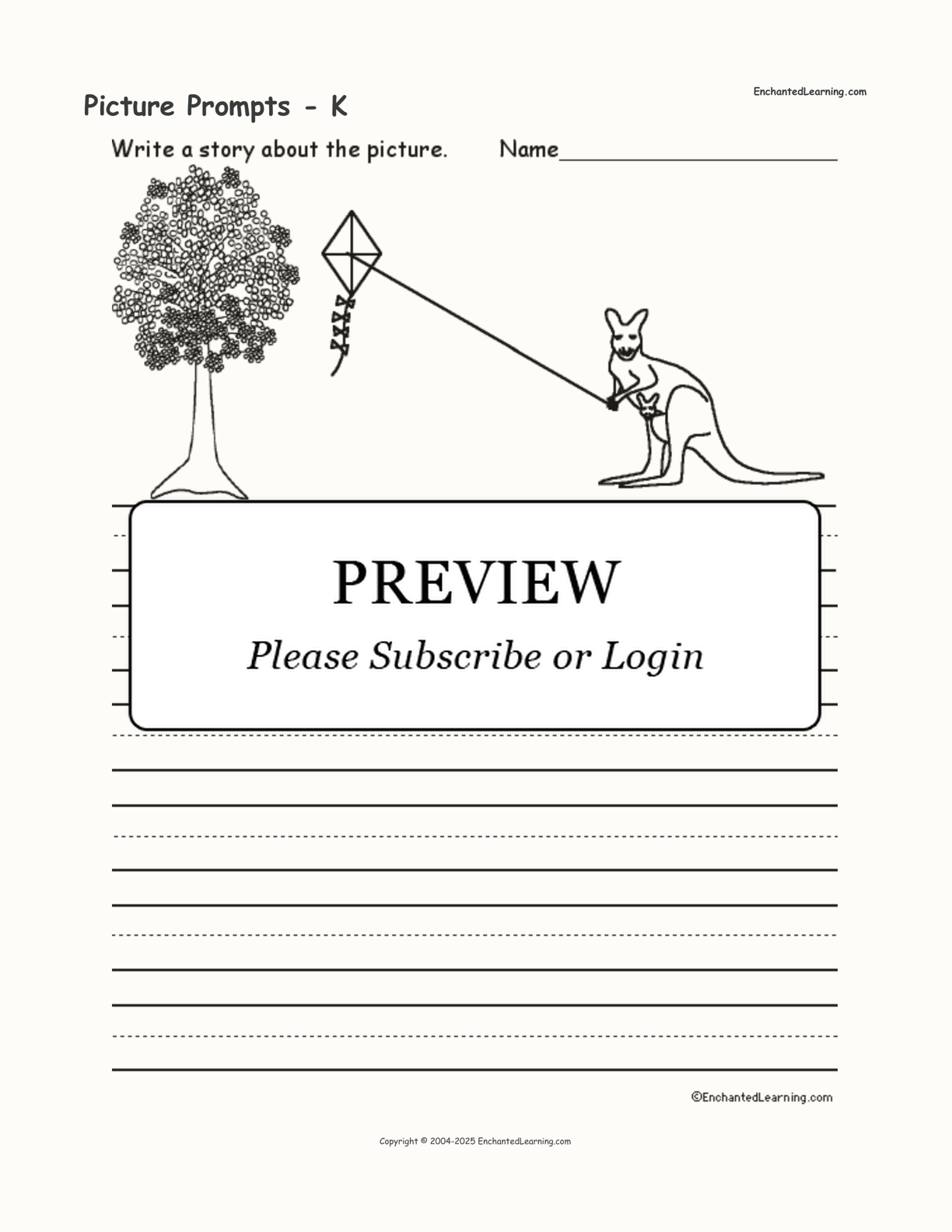 Picture Prompts - K interactive worksheet page 1