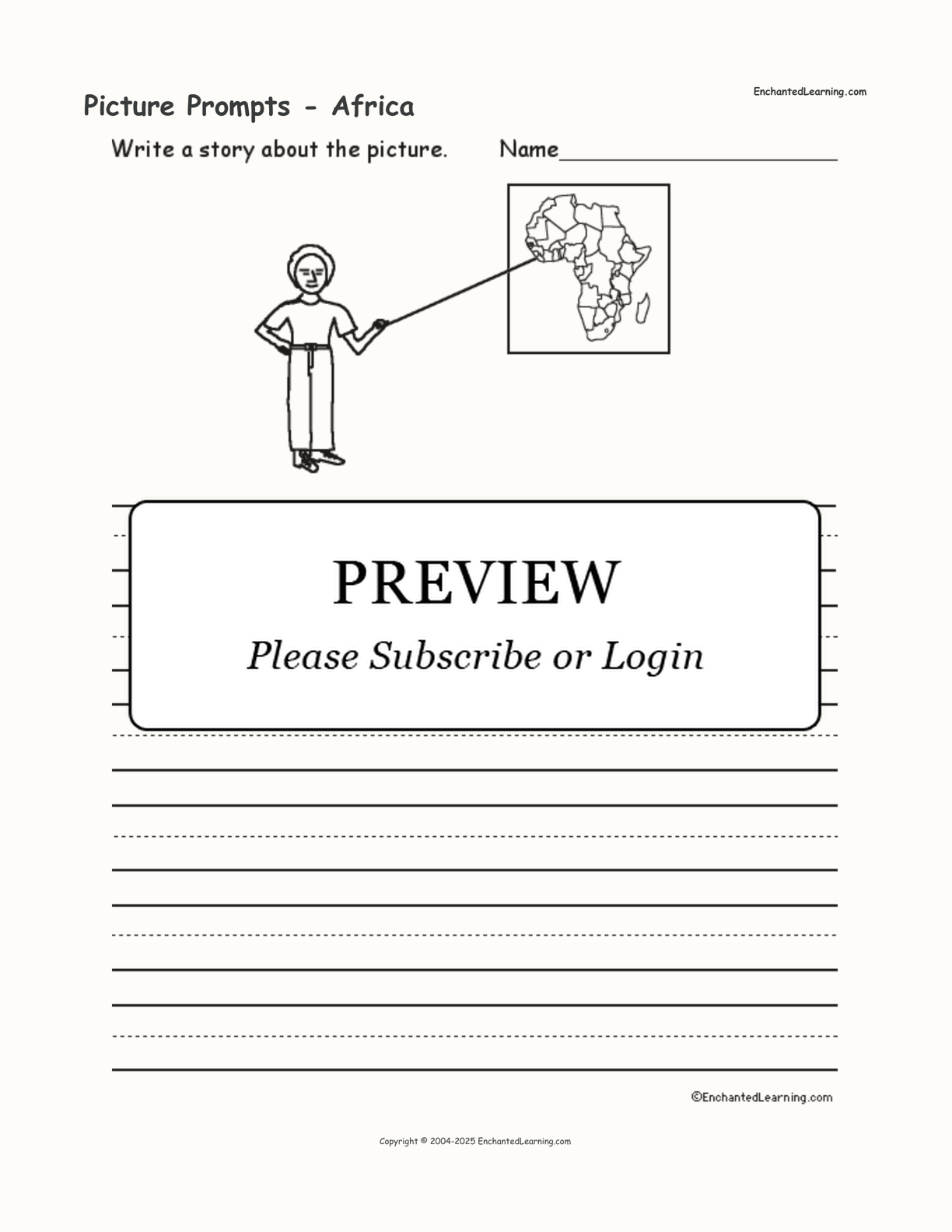 Picture Prompts - Africa interactive worksheet page 1