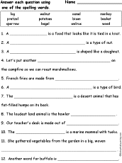 Spelling words