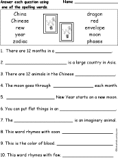 Search result: 'Chinese New Year: Spelling Word Questions'