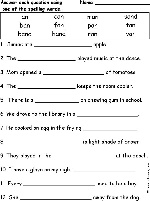 AN: Spelling Word Questions