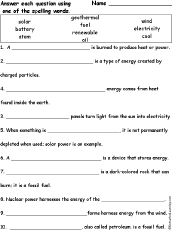 Search result: 'Energy: Spelling Word Questions'
