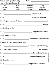 Spelling words