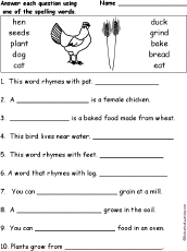 Search result: 'The Little Red Hen Spelling Word Questions'