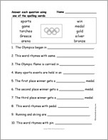 Search result: 'Olympics Spelling Word Questions'