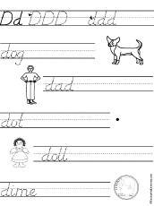 D'Nealian Style Writing Letters and Numbers Printouts