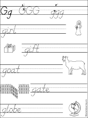 Trace and Write G Words
