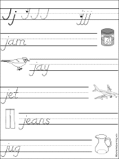 Trace and Write J Words