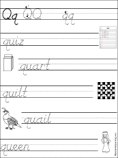 Trace and Write Q Words