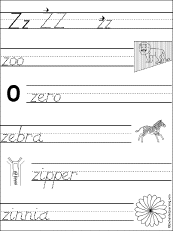 Trace And Write Words That Start With Z Enchantedlearning Com