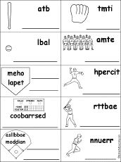 Unscramble Baseball Words