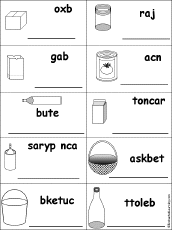 Unscramble Container Words
