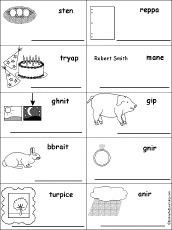 Unscramble Dolch Words #7