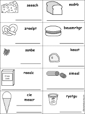 Unscramble Food Words