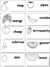 Unscramble Fruit Words