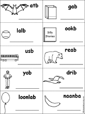 Words that start with B with live examples, Alphabet words