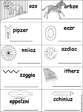 unscramble z Words