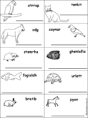 Unscramble Pet Words