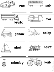 Unscramble vehicle Words