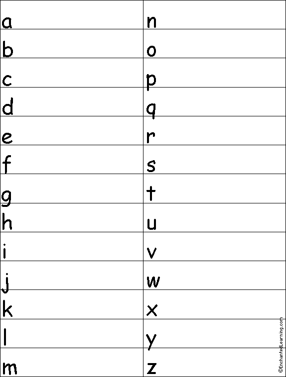 Word for Each Letter