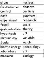 Find a word for each letter