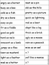 similes simile examples word grade example common 4th using worksheets find reading kids teaching friendly metaphors winter poems guided 5th