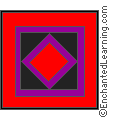 Amish Quilt Coloring Page: Diamond Center