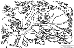 Search result: 'Cheshire Cat Coloring Page (Alice in Wonderland)'