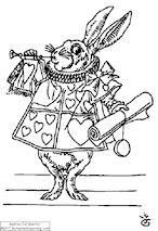 Search result: 'The White Rabbit, Dressed as a Herald, Blows a Trumpet'