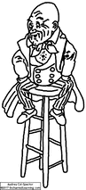 Search result: 'The Wizard of Oz, Sitting on a Stool (Coloring Page)'