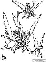 Search result: 'Winged Monkeys Coloring Page (The Wizard of Oz)'