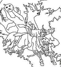 Search result: 'Headless Horseman Coloring Page'