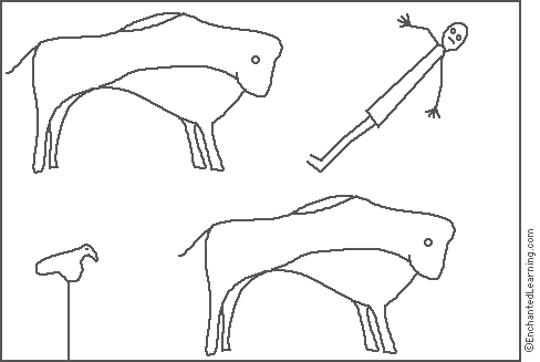Search result: 'Cave Art Coloring Page'