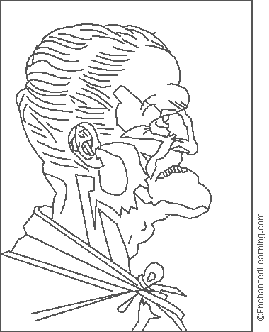 old man coloring page