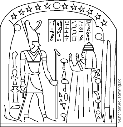 Search result: 'Egyptian Art: Coloring Page'