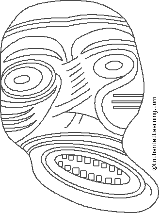 Search result: 'Greenlandic Mask: Coloring Page'