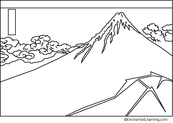 Search result: 'Hokusai: Thunderstorm Coloring Page'