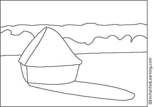 Search result: 'Claude Monet: Haystack Coloring Page'